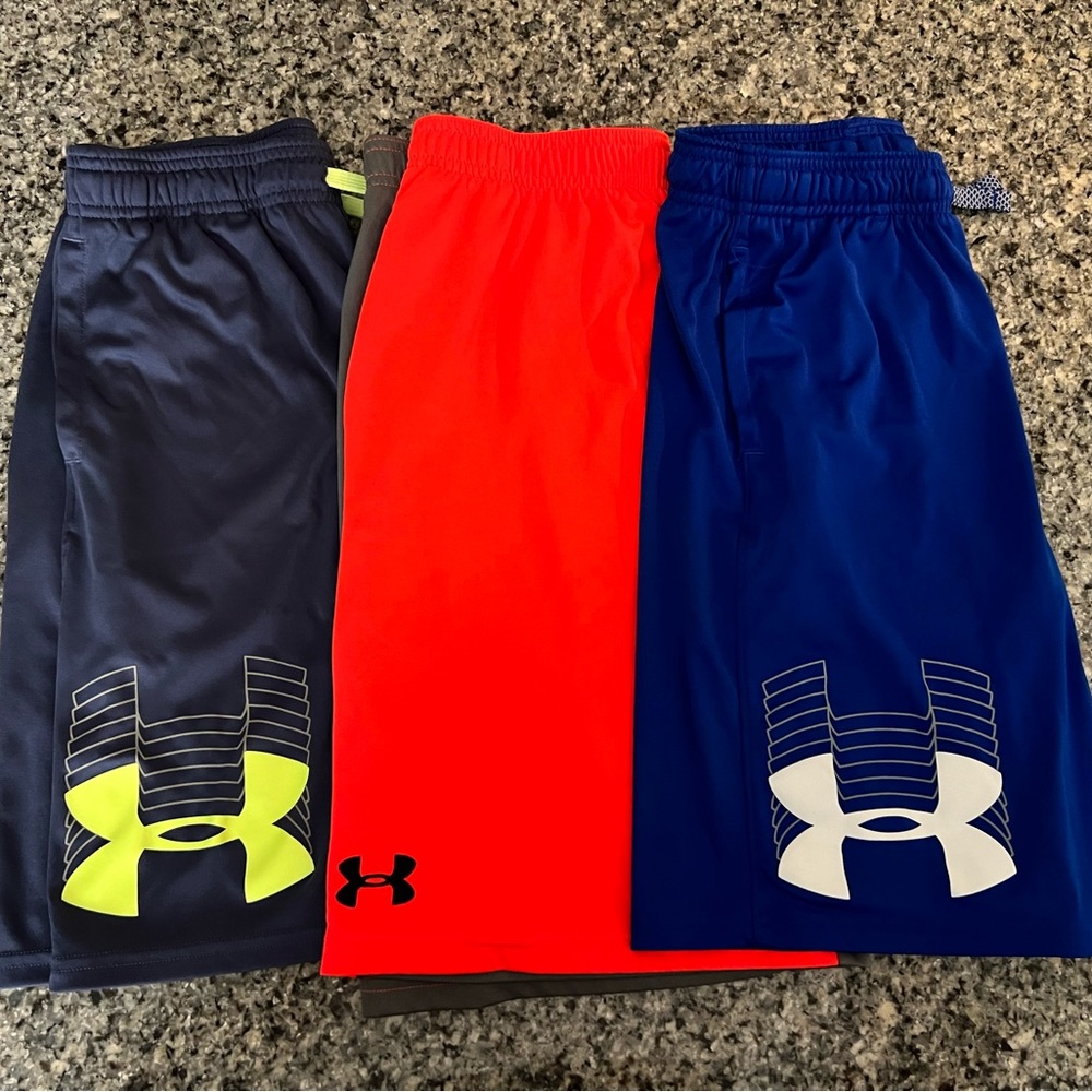 3 pairs Under Armour Shorts - Boys Large